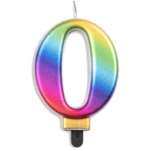 Rainbow Jumbo Candle Number #0