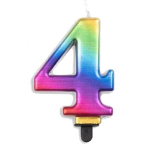 Rainbow Jumbo Candle Number #4