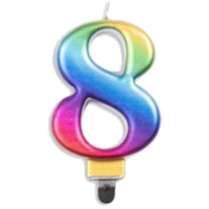 Rainbow Jumbo Candle Number #8