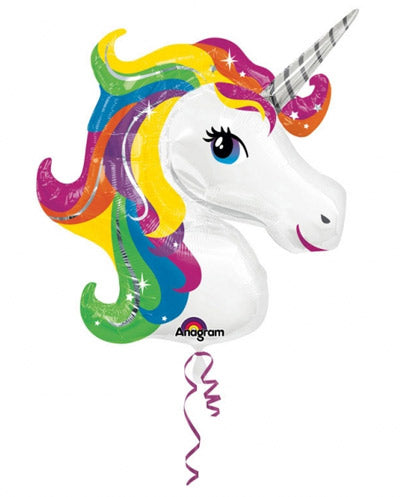 Rainbow Unicorn SuperShape Foil Balloon UNINFLATED