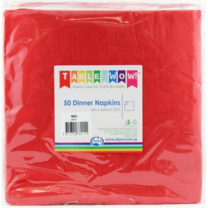 Red Dinner Napkins - Pack of 50