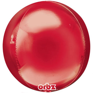 Red Foil Orbz Balloon UNINFLATED