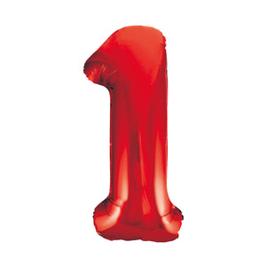 Red Number 1 Supershape 86cm Foil Balloon UNINFLATED
