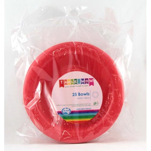 Red Plastic Bowls - Pack of 20