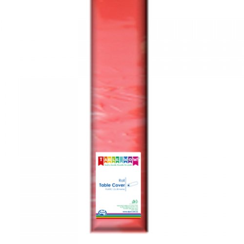 Red Plastic Tablecover Roll
