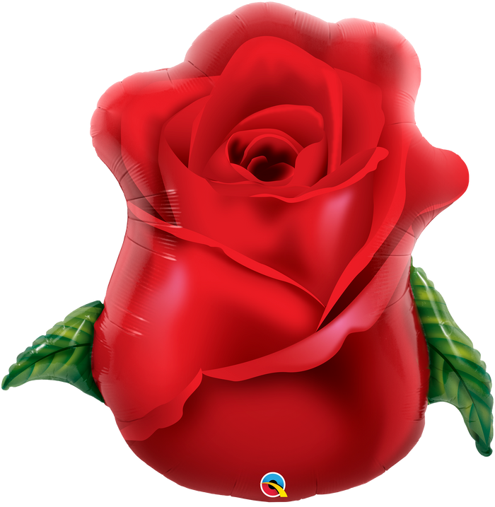 Red Rose Bud SuperShape Foil Balloon UNINFLATED