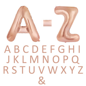 Rose Gold Helium Inflated Letter Foil Balloon each