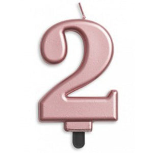Rose Gold Jumbo Candle Number #2