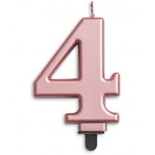 Rose Gold Jumbo Candle Number #4