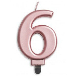 Rose Gold Jumbo Candle Number #6
