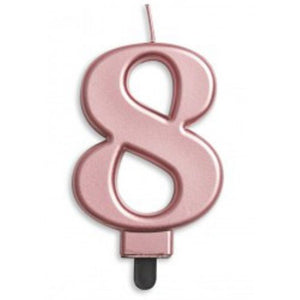 Rose Gold Jumbo Candle Number #8