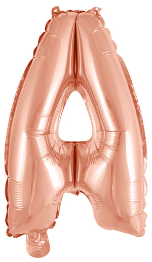 Rose Gold Letter A Foil Balloon 35cm - Air Fill Only