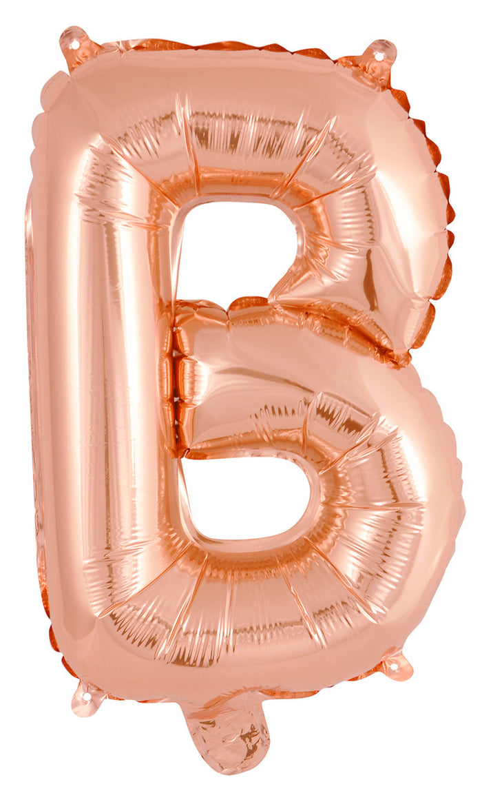 Rose Gold Letter B Foil Balloon 35cm - Air Fill Only