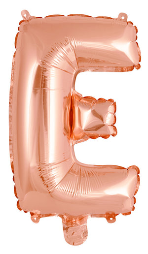 Rose Gold Letter E Foil Balloon 35cm - Air Fill Only