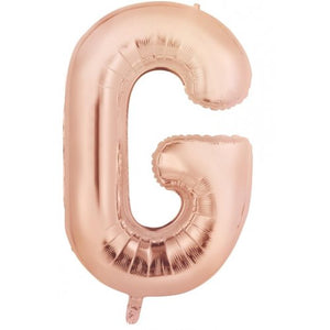 Rose Gold Letter G Supershape 86cm Alphabet Foil Balloon UNINFLATED