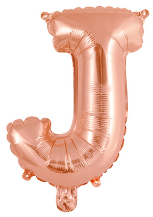Rose Gold Letter J Foil Balloon 35cm - Air Fill Only
