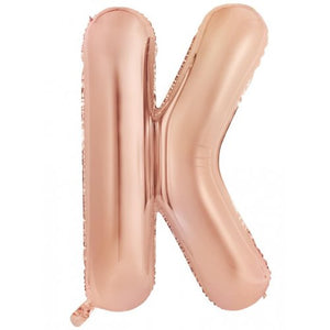 Rose Gold Letter K Supershape 86cm Alphabet Foil Balloon UNINFLATED