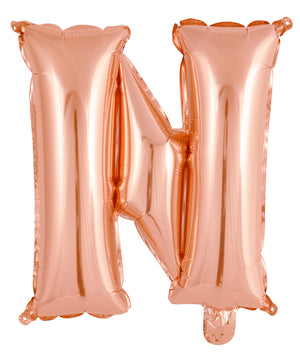 Rose Gold Letter N Foil Balloon 35cm - Air Fill Only