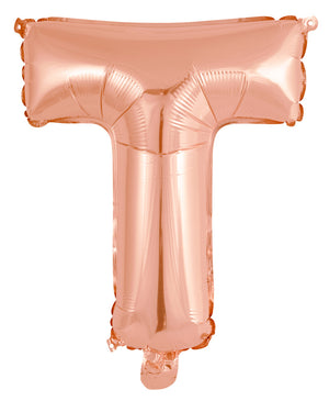Rose Gold Letter T Foil Balloon 35cm - Air Fill Only