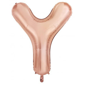 Rose Gold Letter Y Supershape 86cm Alphabet Foil Balloon UNINFLATED