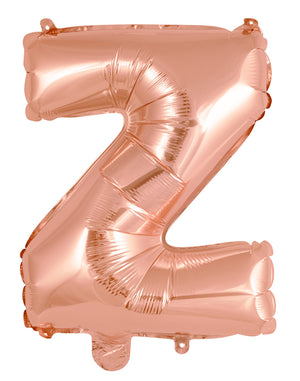 Rose Gold Letter Z Foil Balloon 35cm - Air Fill Only