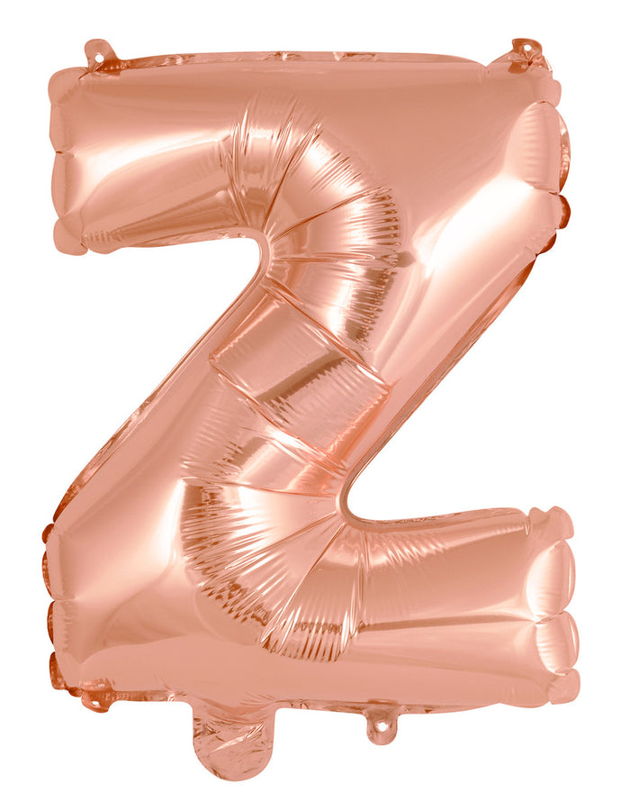 Rose Gold Letter Z Foil Balloon 35cm - Air Fill Only