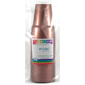 Rose Gold Plastic Cups - Pack of 20