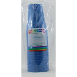 Royal Blue Plastic Cups - Pack of 25