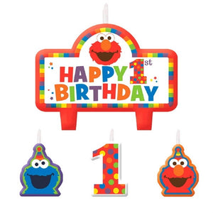 Sesame Street 1st Birthday Candles Set of 4
