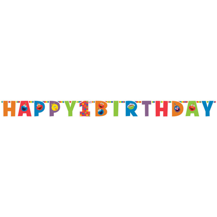Sesame Street 1st Birthday Jumbo Letter Happy Birthday Banner Kit