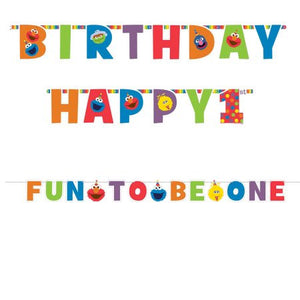 Sesame Street 1st Birthday Jumbo Letter Happy Birthday Banner Kit