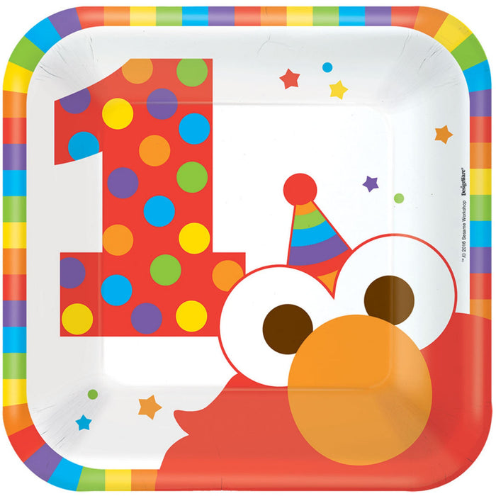 Sesame Street 1st Birthday Paper Lunch Plates
