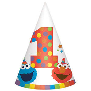 Sesame Street 1st Birthday Paper Party Hat