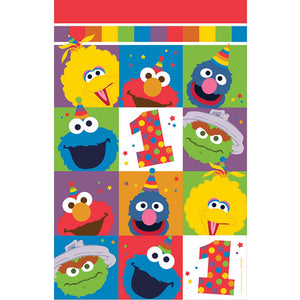 Sesame Street 1st Birthday Plastic Printed Rectangle Tablecover
