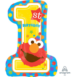 Sesame Street 1st Birthday SuperShape Foil Balloon UNINFLATED