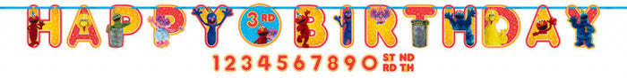 Sesame Street Jumbo Letter Happy Birthday Banner