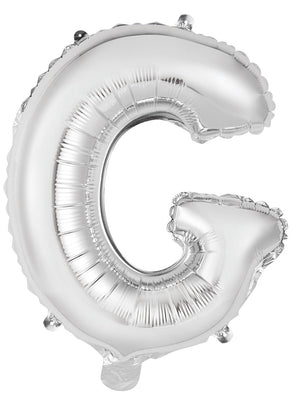 Silver Letter G Foil Balloon 35cm - Air Fill Only