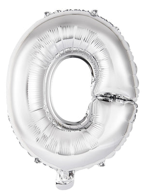 Silver Letter O Foil Balloon 35cm - Air Fill Only