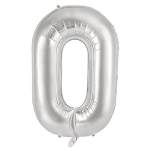 Silver Letter O Supershape 86cm Alphabet Foil Balloon UNINFLATED