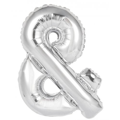 Silver Letter & Supershape 86cm Alphabet Foil Balloon UNINFLATED