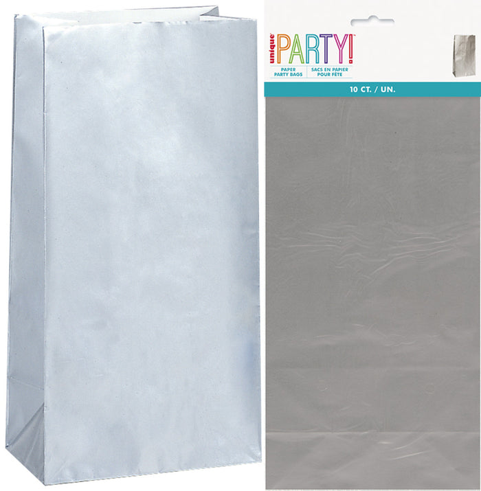 Silver Paper Birthday Loot Bags