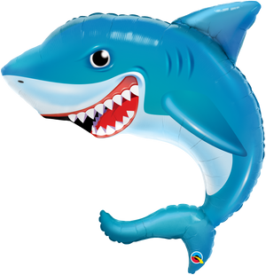 Smiling Shark SuperShape Foil Balloon UNINFLATED The Party