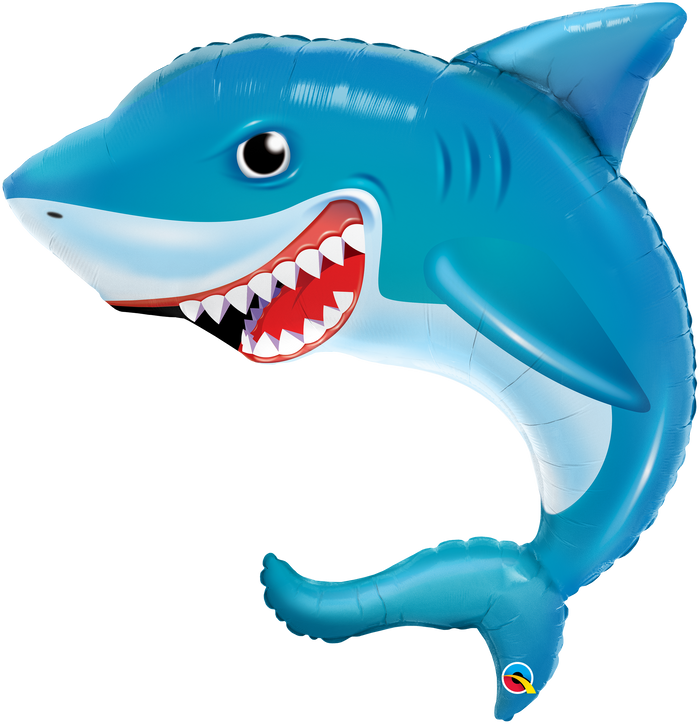 Smiling Shark SuperShape Foil Balloon UNINFLATED