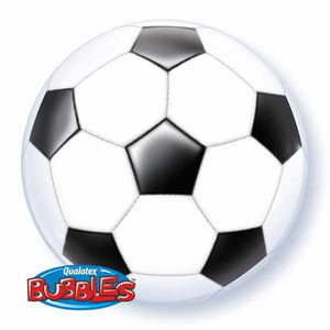 Soccer Ball 22 Inch Qualatex Bubble Balloon UNINFLATED