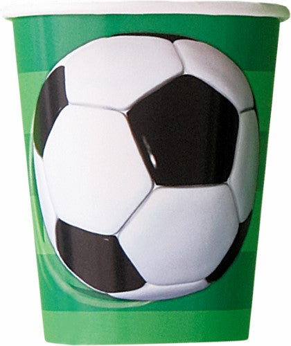 Soccer Paper Cups - Pack of 8