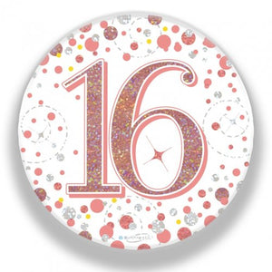 Sparkling Fizz Rose Gold Badge #16