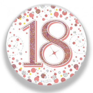 Sparkling Fizz Rose Gold Badge #18