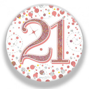 Sparkling Fizz Rose Gold Badge #21