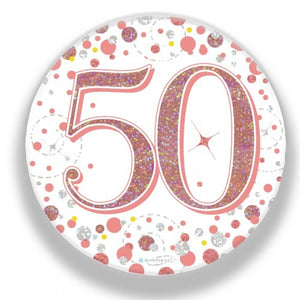 Sparkling Fizz Rose Gold Badge #50