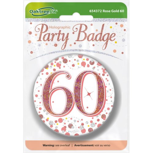 Sparkling Fizz Rose Gold Badge #60